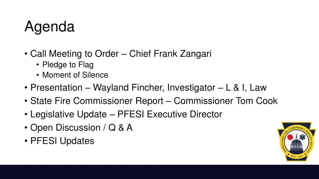 agenda