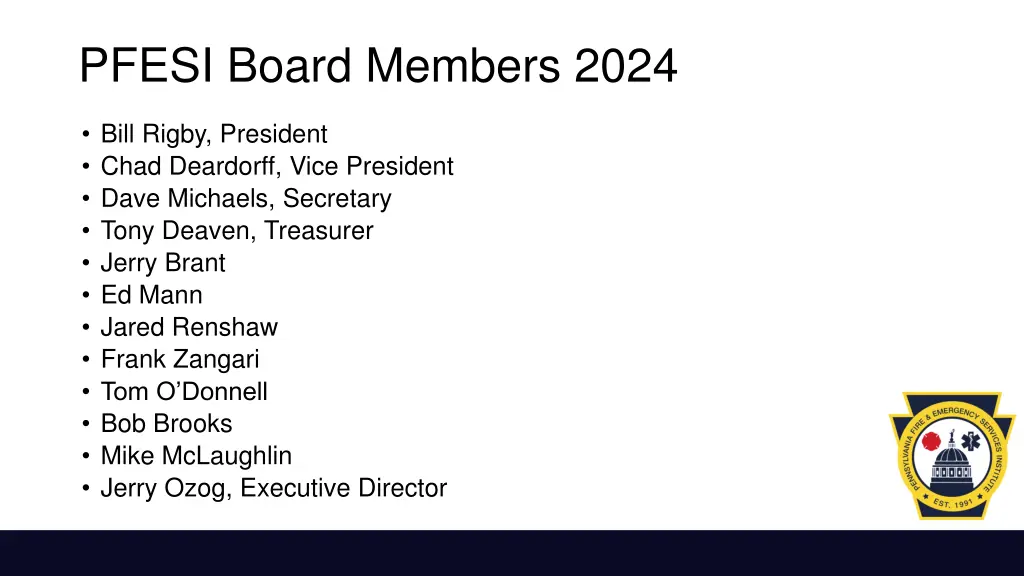 pfesi board members 2024