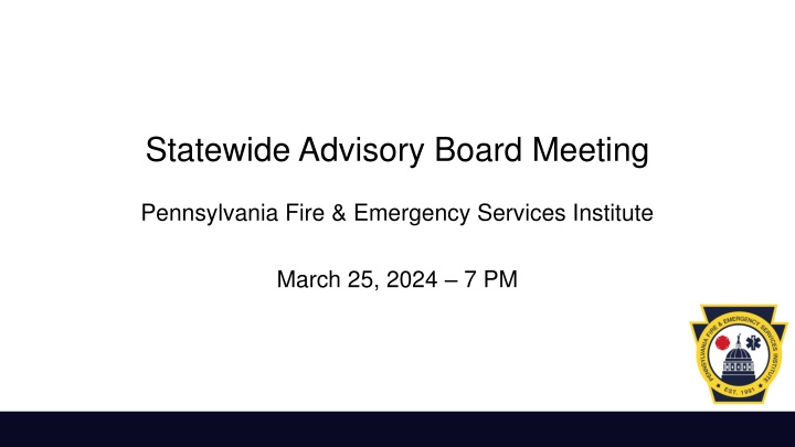 statewide advisory board meeting