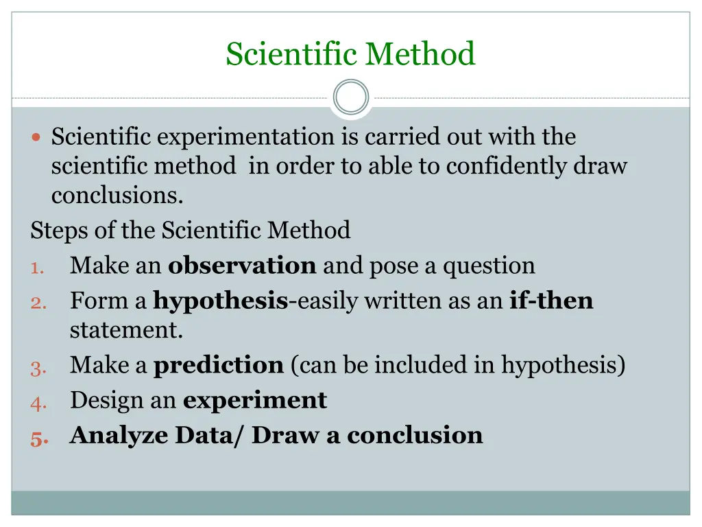 scientific method