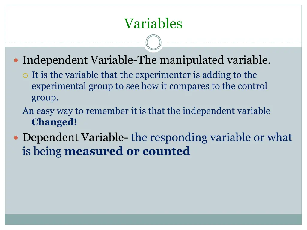 variables