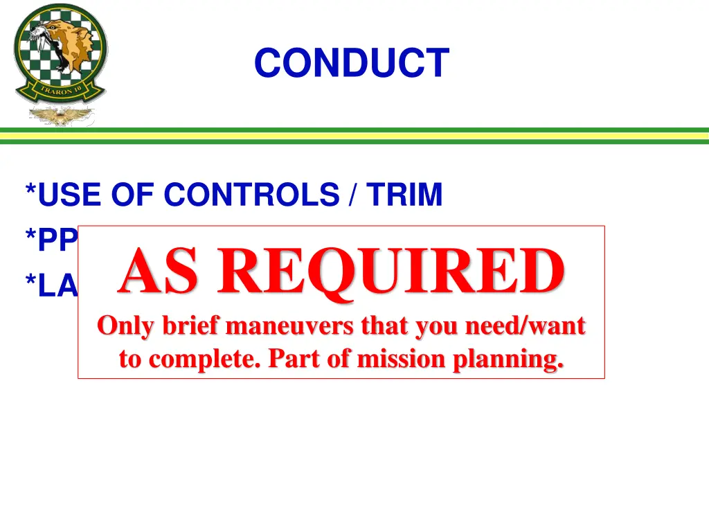 conduct