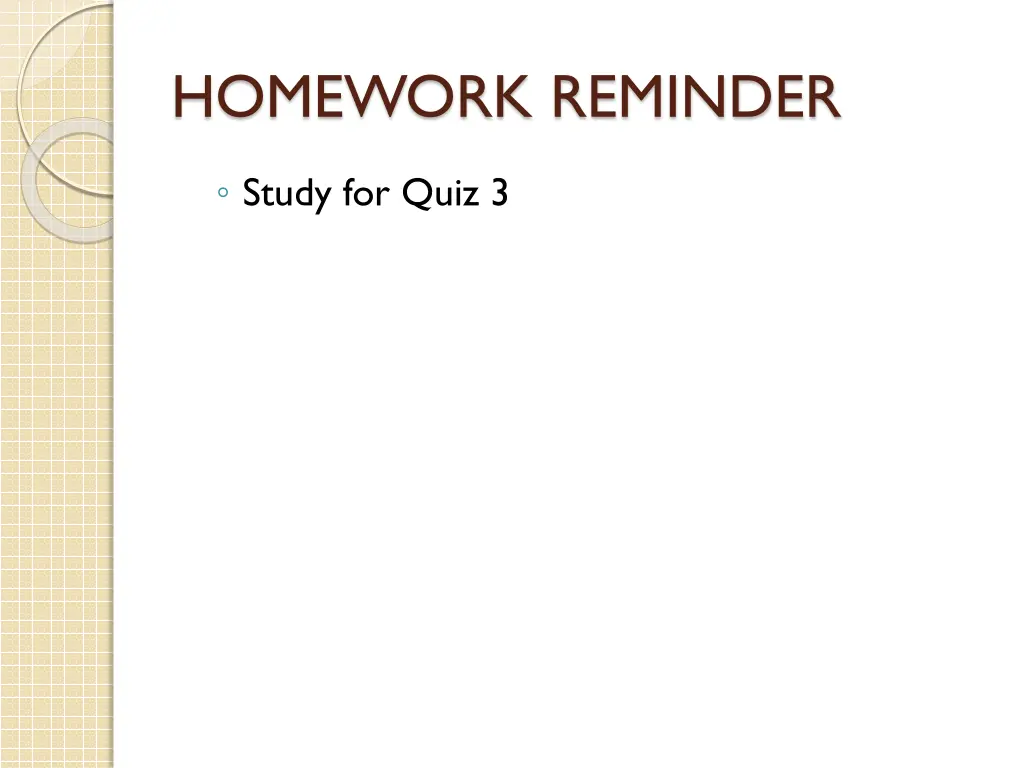 homework reminder