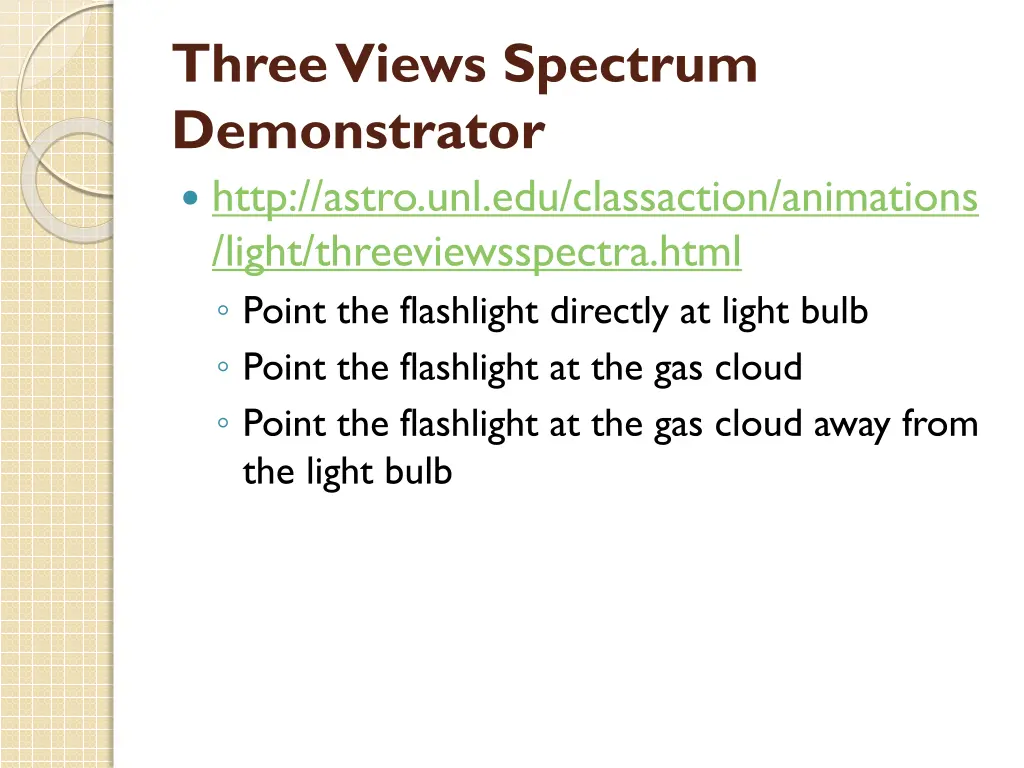 three views spectrum demonstrator http astro