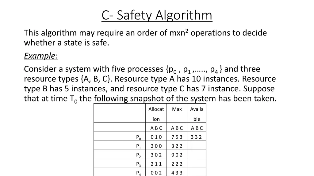 c safety algorithm 1