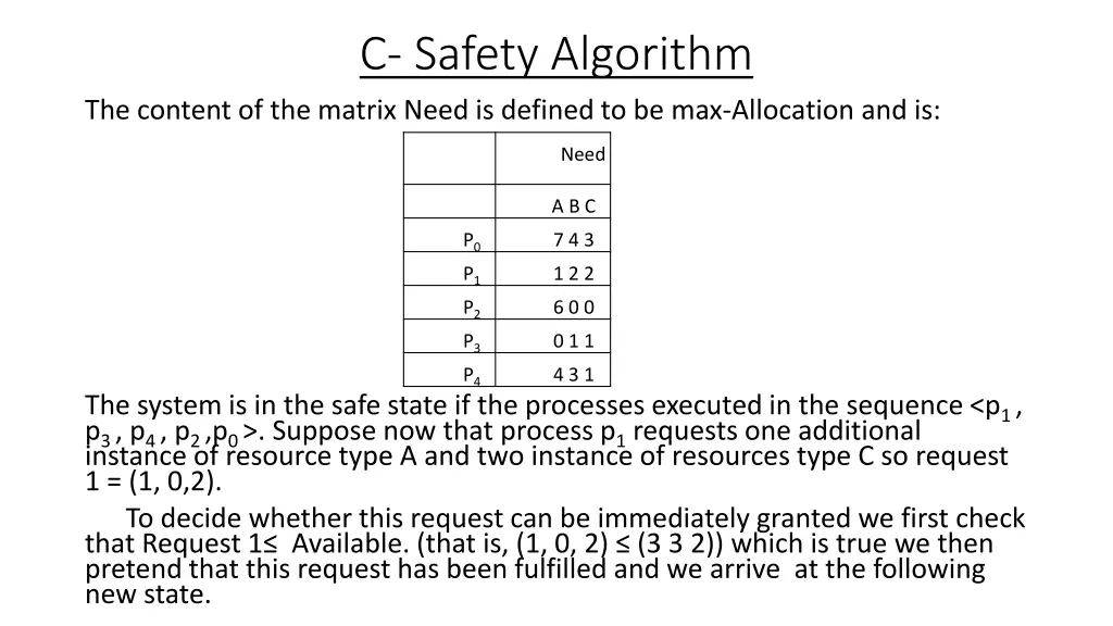 c safety algorithm 2