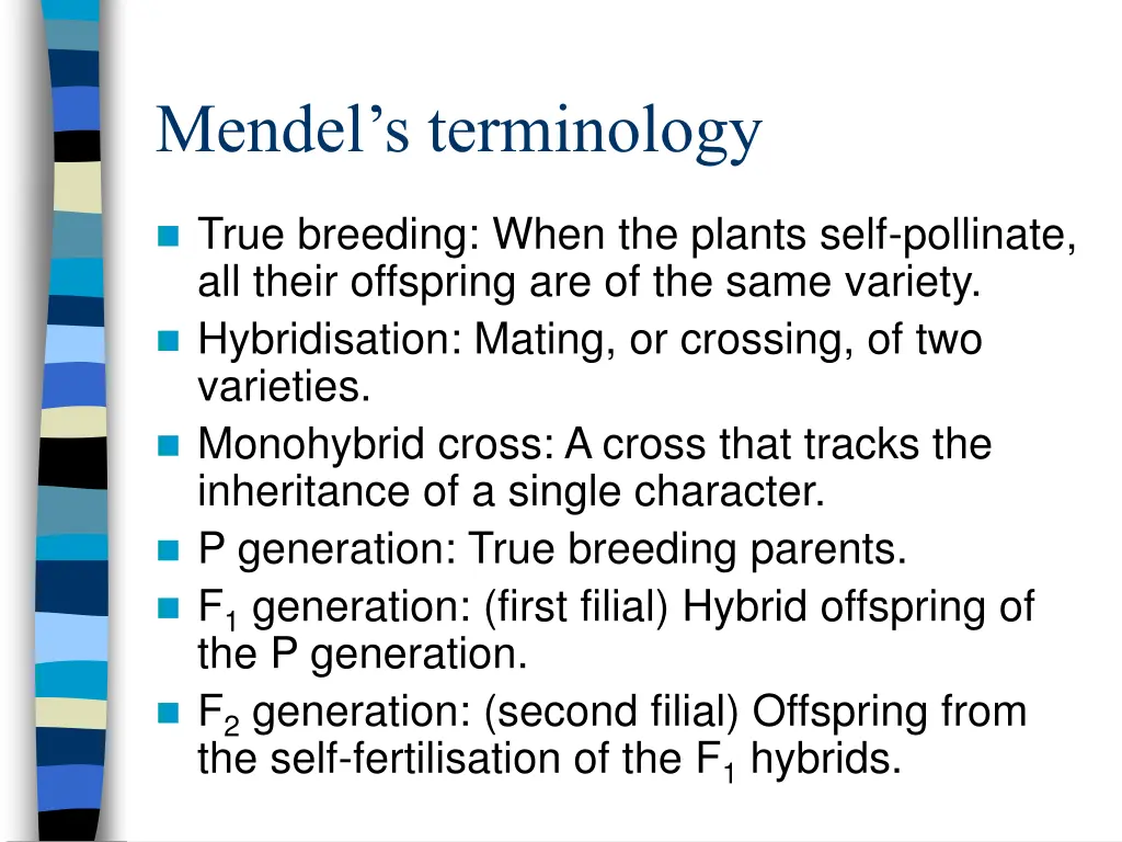 mendel s terminology