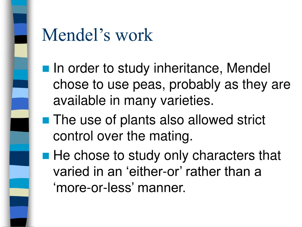 mendel s work