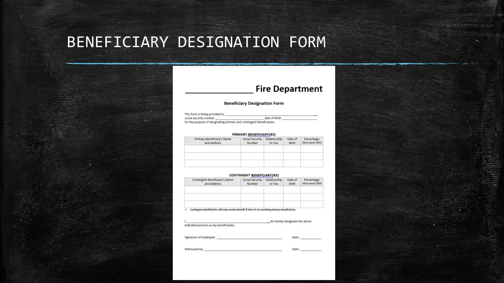 beneficiary designation form