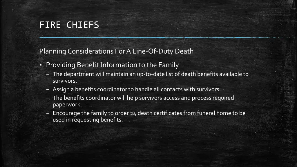 fire chiefs 13