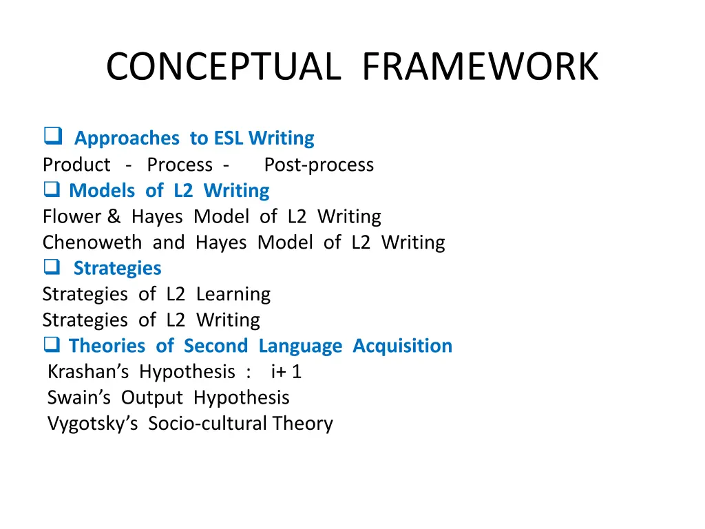 conceptual framework