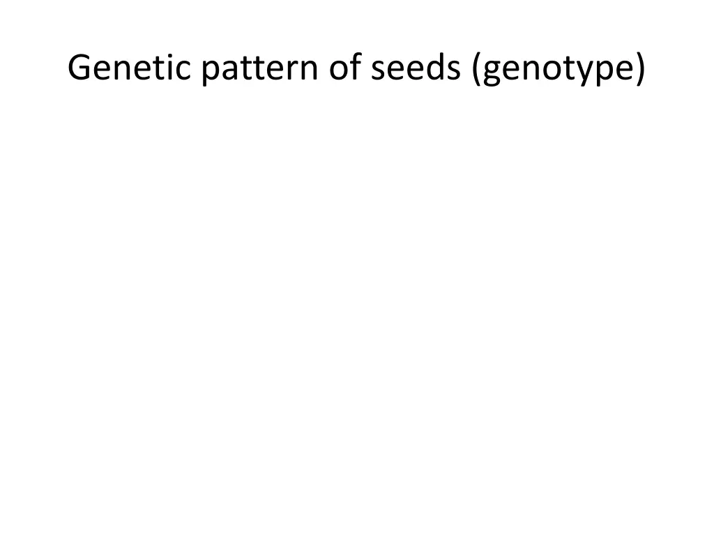 genetic pattern of seeds genotype