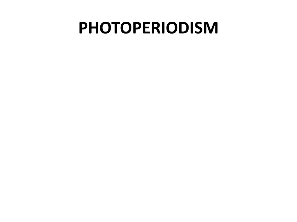 photoperiodism