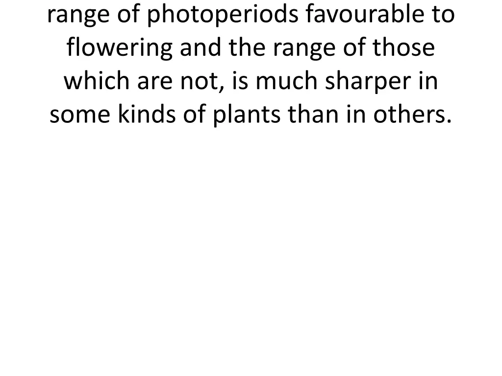 range of photoperiods favourable to flowering