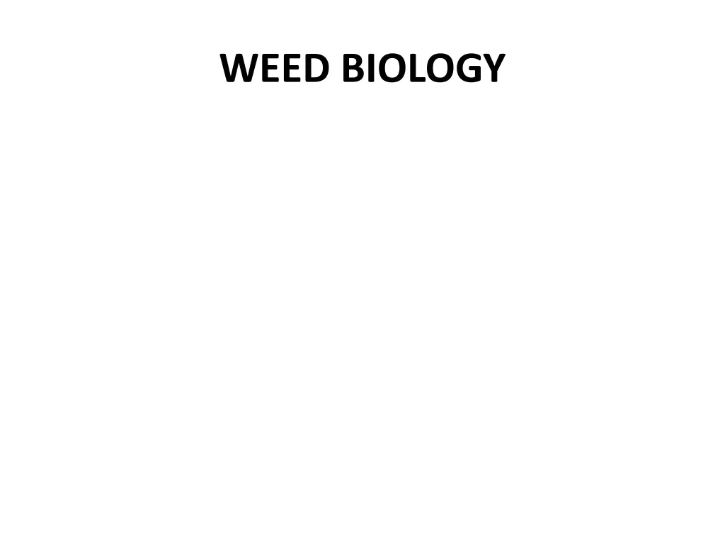 weed biology