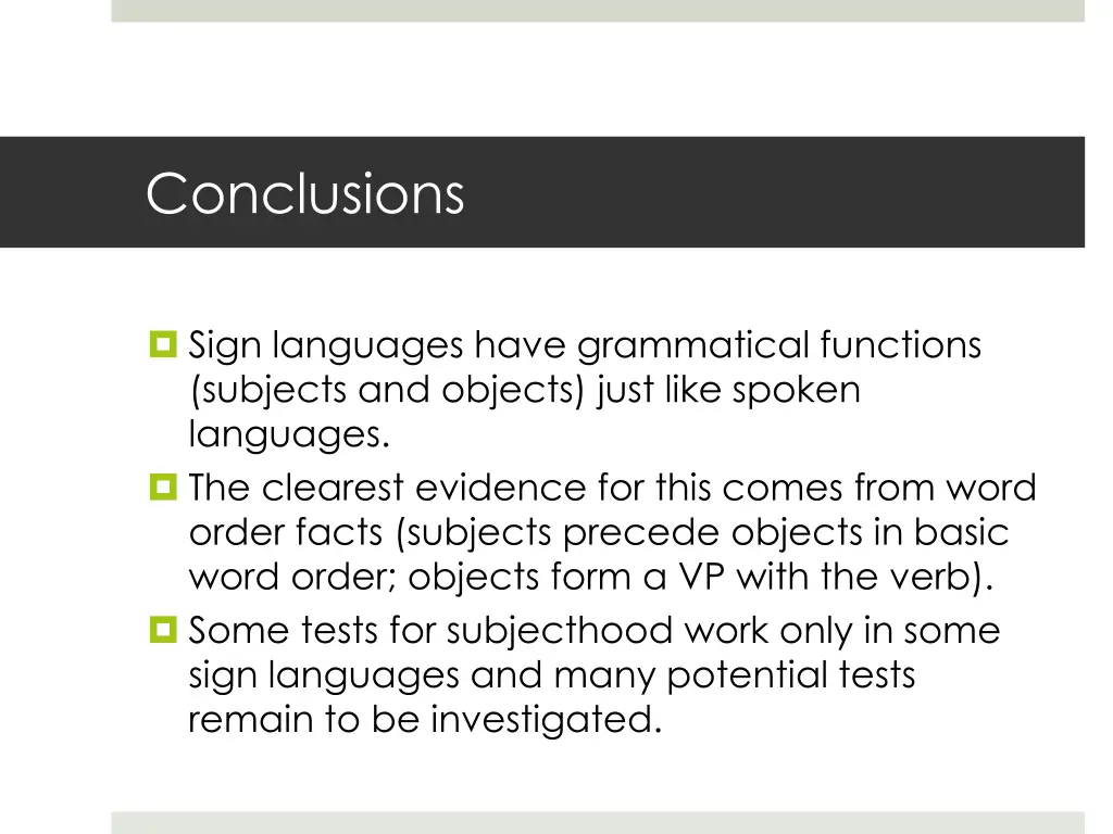 conclusions
