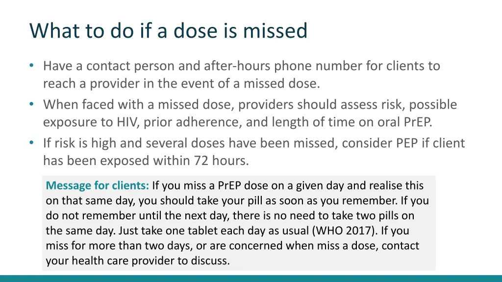 what to do if a dose is missed