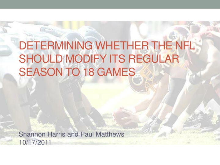 determining whether the nfl should modify