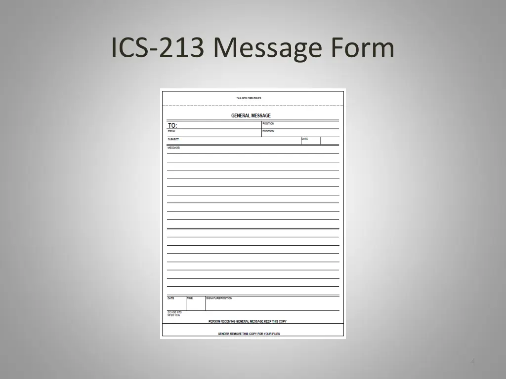 ics 213 message form