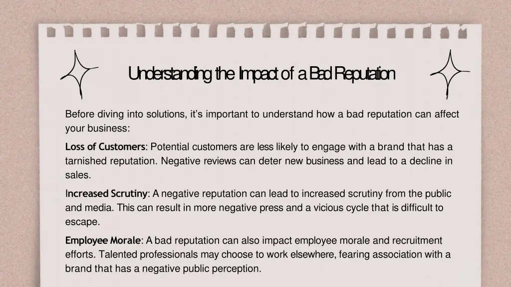 understanding the impact of a b a d reputation