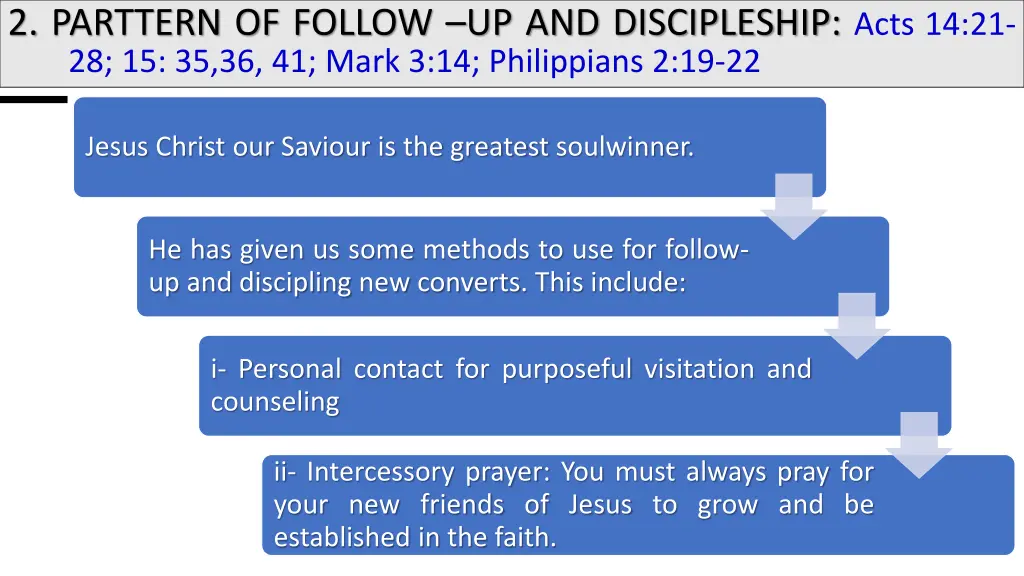 2 parttern of follow up and discipleship acts