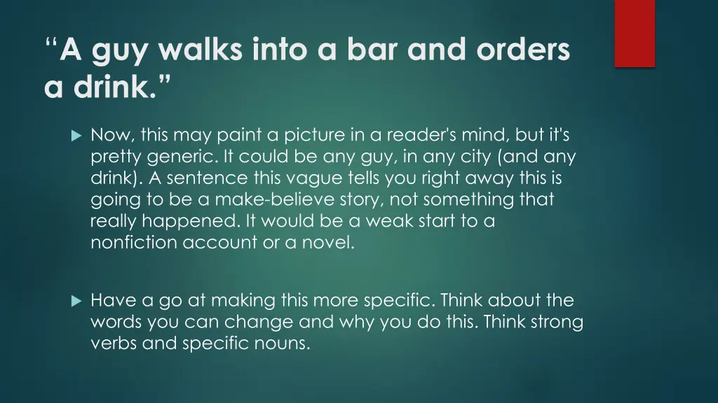 a guy walks into a bar and orders a drink