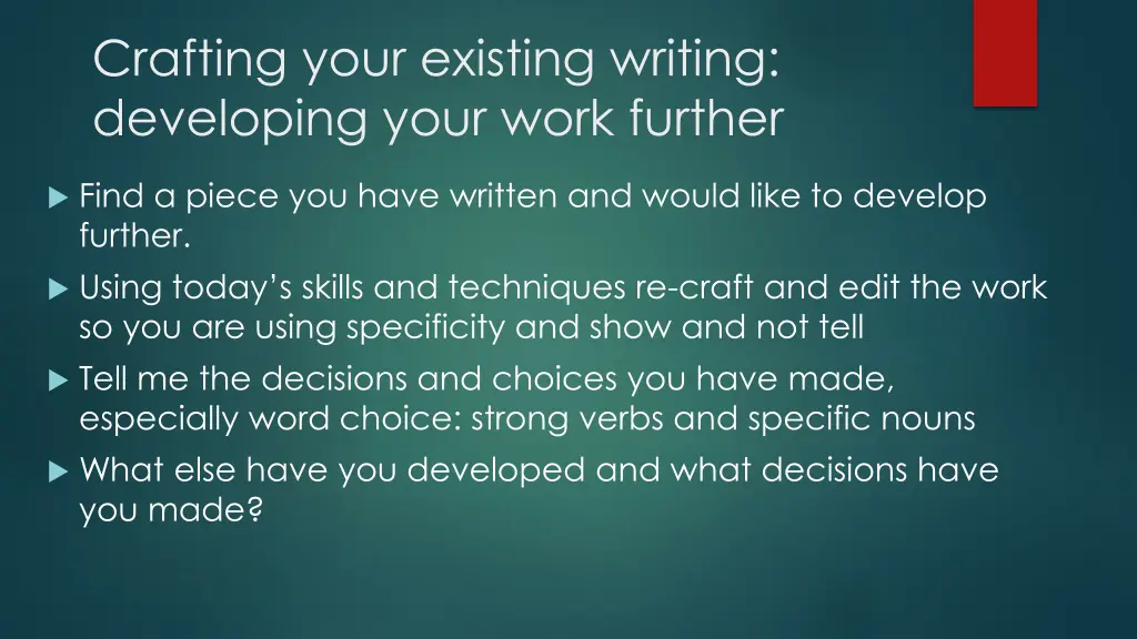 crafting your existing writing developing your