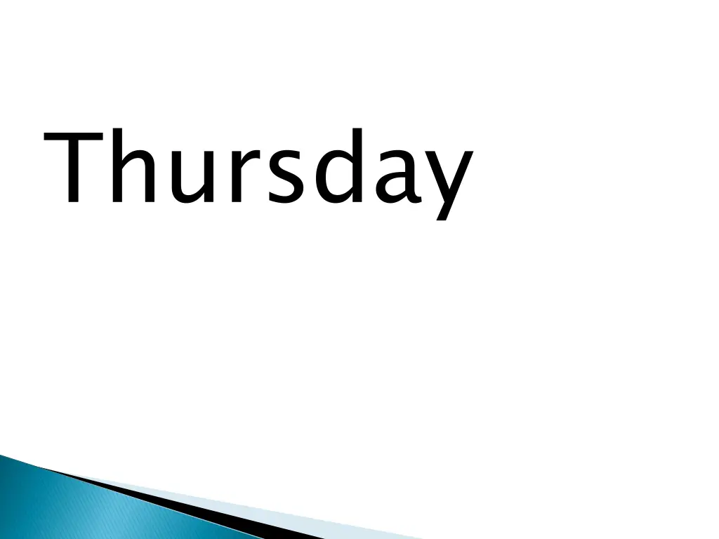 thursday