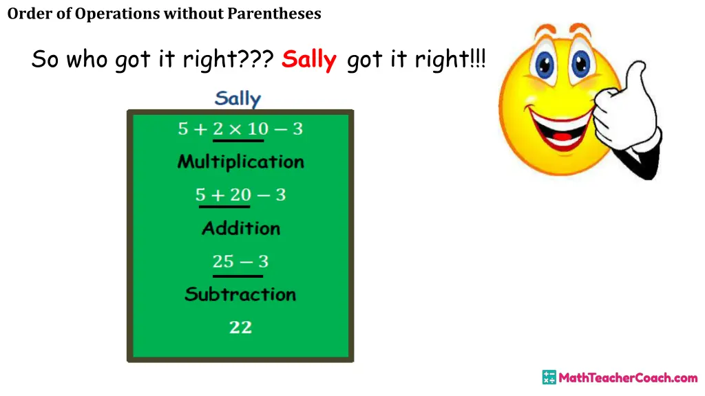 order of operations without parentheses 13