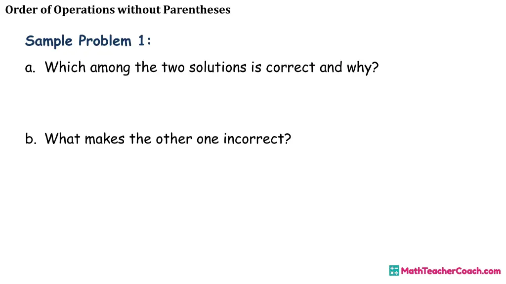 order of operations without parentheses 23