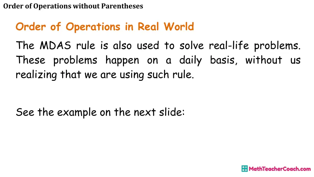 order of operations without parentheses 32