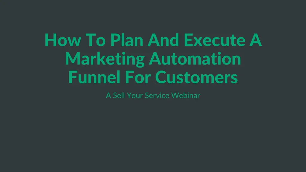 how to plan and execute a marketing automation