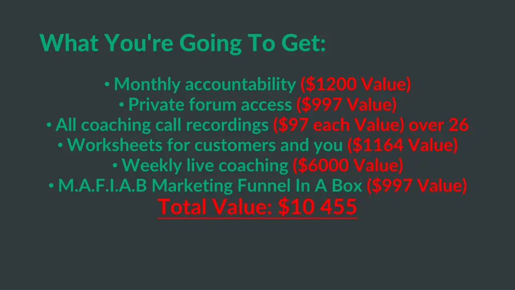 what you re going to get