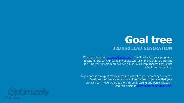 goal tree b2b and lead generation