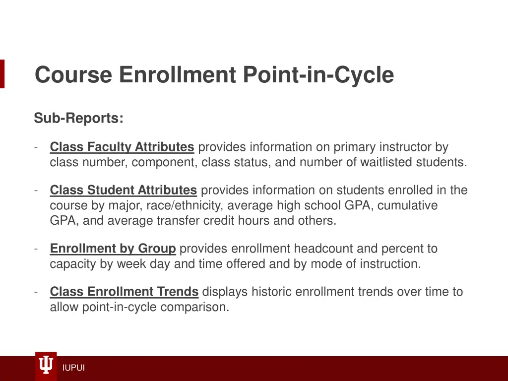 course enrollment point in cycle 2