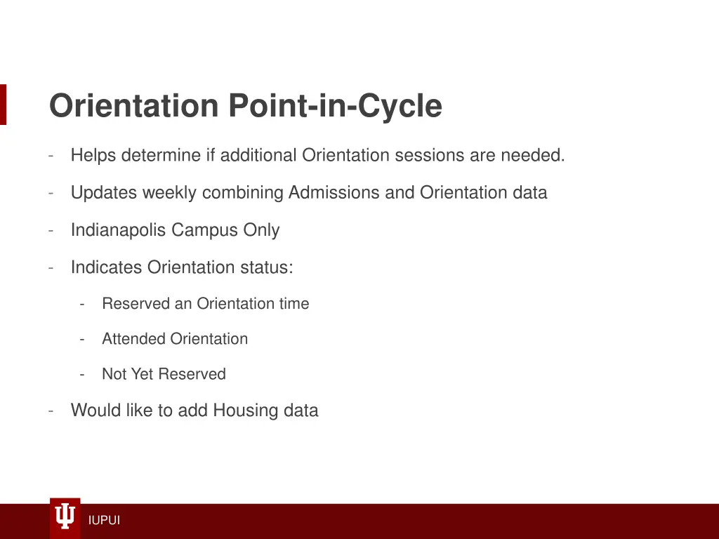 orientation point in cycle