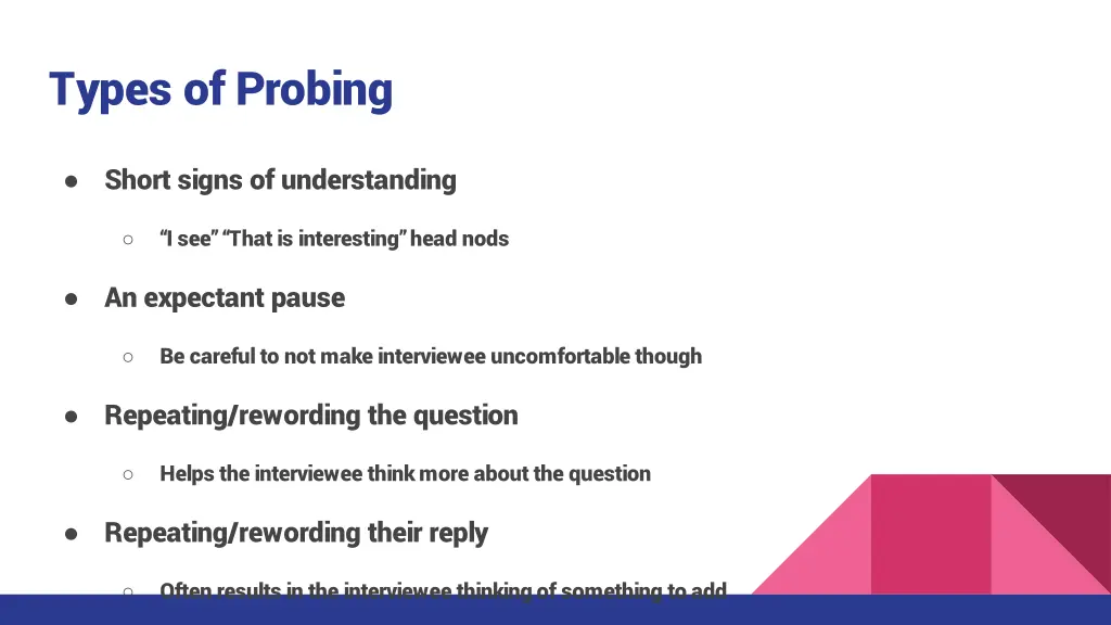 types of probing