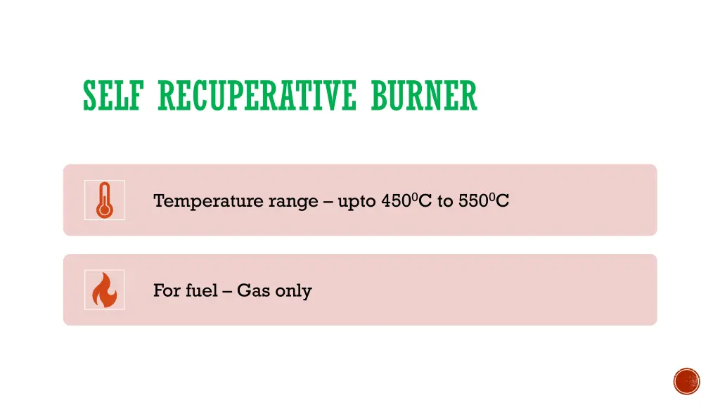 self recuperative burner