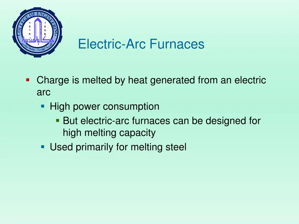 electric arc furnaces
