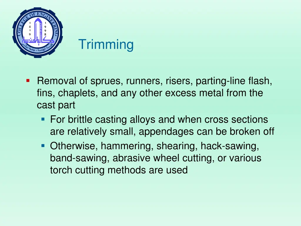 trimming