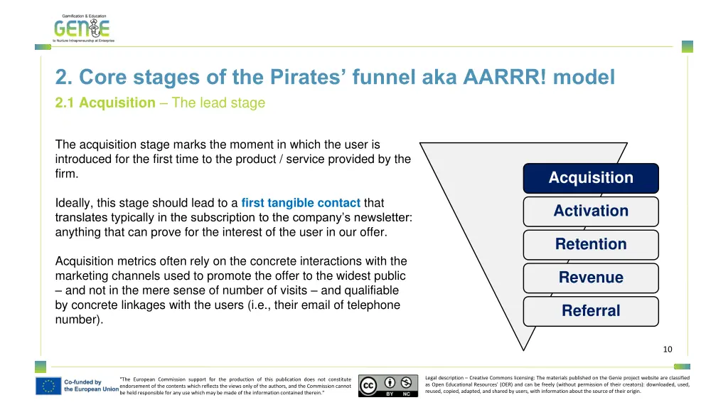 2 core stages of the pirates funnel aka aarrr