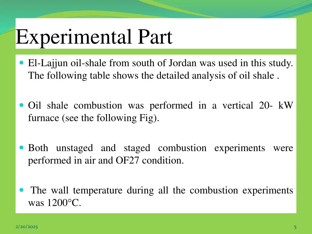 experimental part