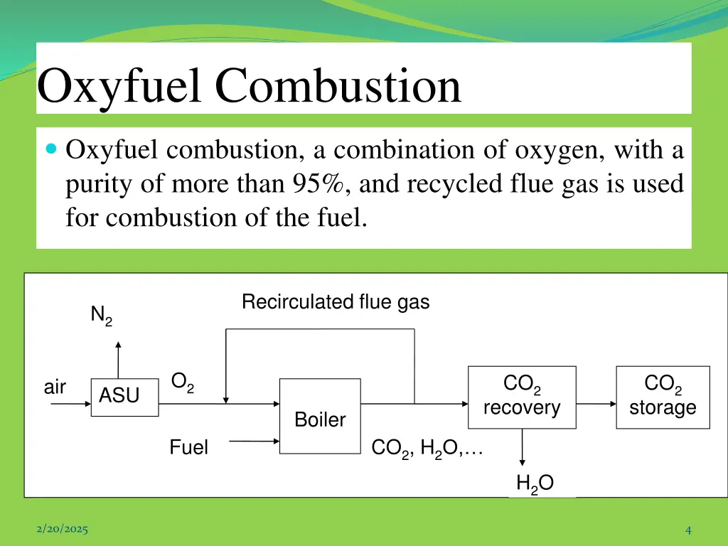 oxyfuel combustion