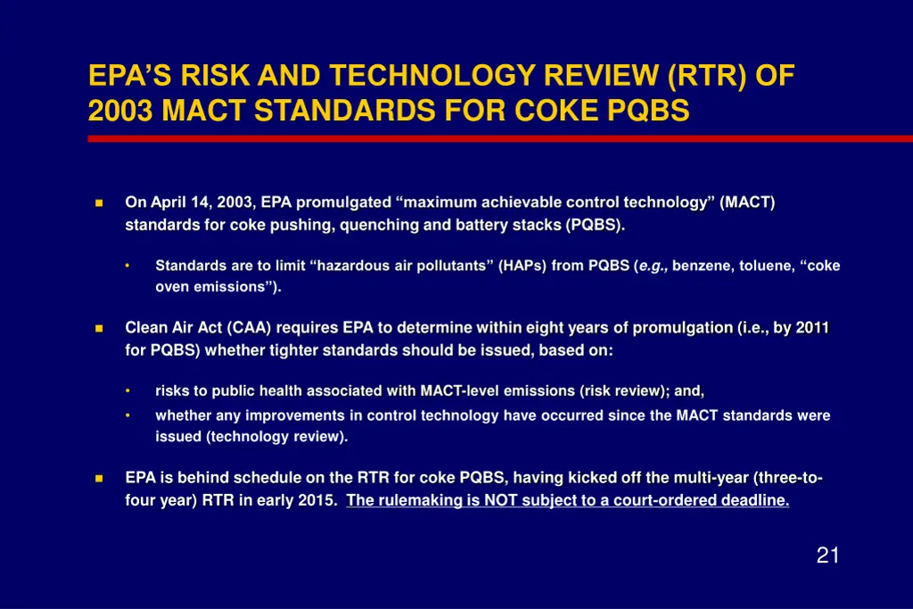 epa s risk and technology review rtr of 2003 mact