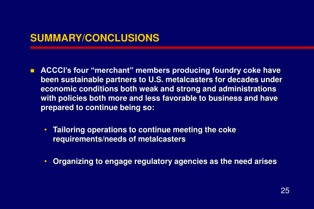 summary conclusions