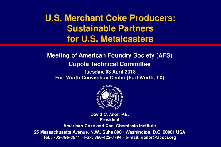 u s merchant coke producers sustainable partners