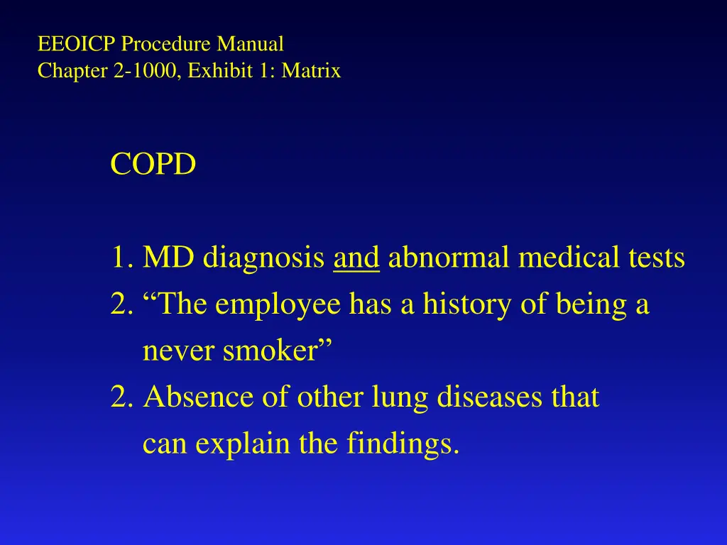 eeoicp procedure manual chapter 2 1000 exhibit