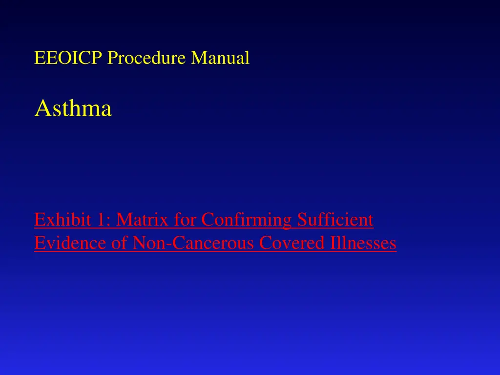 eeoicp procedure manual