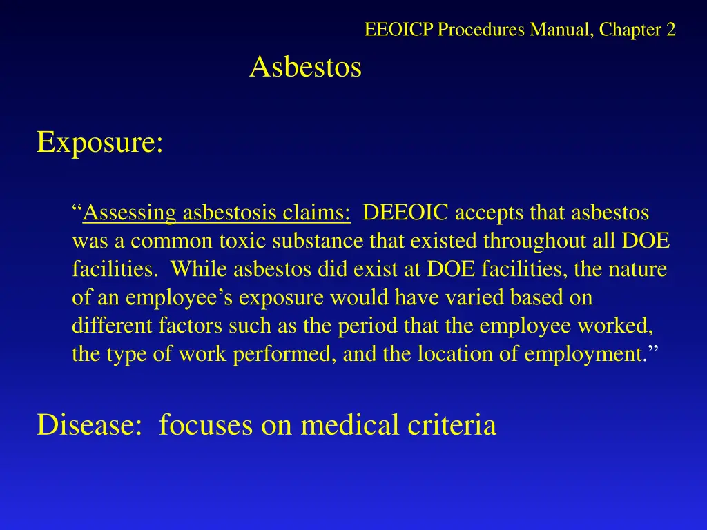 eeoicp procedures manual chapter 2