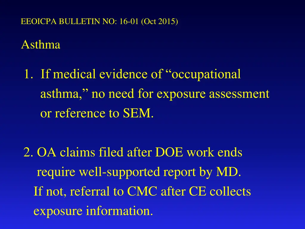 eeoicpa bulletin no 16 01 oct 2015
